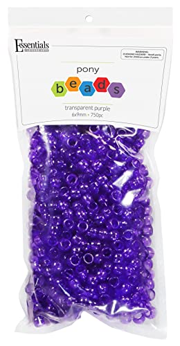 EBL Pony Bead Transparent Purple 750pc EBL Pony Bead Transparent Purple 750pc von Essentials By Leisure Arts