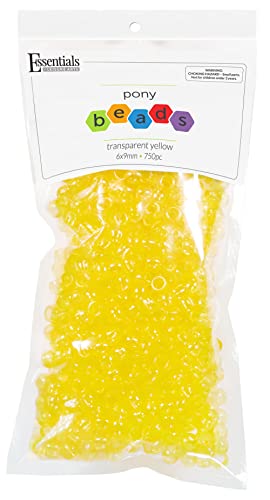 EBL Pony Bead Transparent Yellow 750pc EBL Pony Bead Transparent Yellow 750pc von Essentials By Leisure Arts