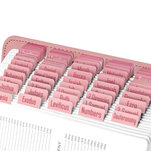 EssexWares Bibelregister für Altes und Neues Testament, 80 große Druck-Tabs für Bibelstudium, wasserabweisende und langlebige Bibelregister für Frauen und Männer - 4,3 cm breit von Essex Wares