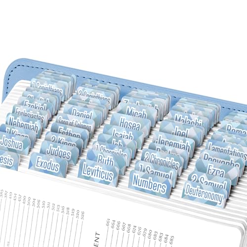 EssexWares - Blaue Quadrate Bibelreiter für Altes und Neues Testament, 80 Großdruck-Tabs für Bibelstudium, Wasserabweisende und langlebige Index-Tabs für Frauen und Männer - 4,3 cm breit EssexWares - Blaue Quadrate Bibelreiter für Altes und Neues Testament, 80 Großdruck-Tabs für Bibelstudium, Wasserabweisende und langlebige Index-Tabs für Frauen und Männer - 4,3 cm breit von Essex Wares