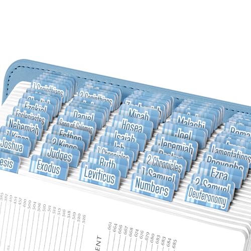 EssexWares - Blaue karierte Bibelreiter für Altes und Neues Testament, 80 große Druck-Tabs für Bibelstudium, wasserabweisende und langlebige Index-Tabs für Frauen und Männer - 4,3 cm breit EssexWares - Blaue karierte Bibelreiter für Altes und Neues Testament, 80 große Druck-Tabs für Bibelstudium, wasserabweisende und langlebige Index-Tabs für Frauen und Männer - 4,3 cm breit von Essex Wares