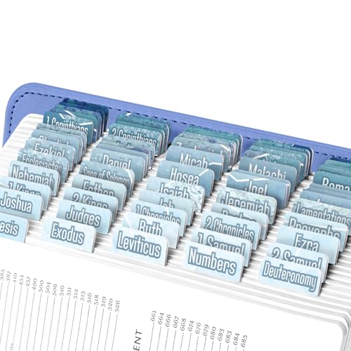 EssexWares - Blauer Stein Bibelreiter für Altes und Neues Testament, 80 Großdruck-Tabs für Bibelstudium, Wasserabweisende und langlebige Index-Tabs für Frauen und Männer - 4,3 cm breit EssexWares - Blauer Stein Bibelreiter für Altes und Neues Testament, 80 Großdruck-Tabs für Bibelstudium, Wasserabweisende und langlebige Index-Tabs für Frauen und Männer - 4,3 cm breit von Essex Wares