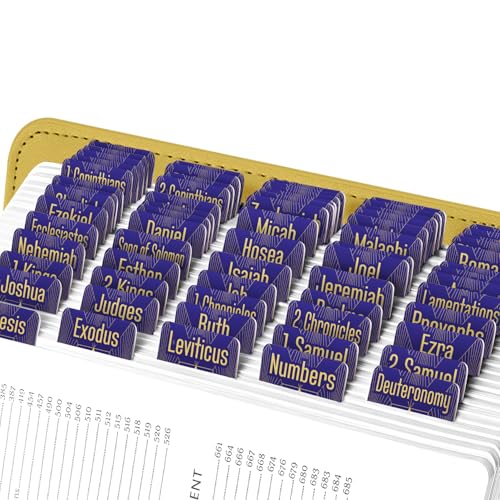 EssexWares - Blaugoldene Bibelreiter für Altes und Neues Testament, 80 große Druck-Tabs für Bibelstudium, wasserabweisende und langlebige Index-Tabs für Frauen und Männer - 4,3 cm breit EssexWares - Blaugoldene Bibelreiter für Altes und Neues Testament, 80 große Druck-Tabs für Bibelstudium, wasserabweisende und langlebige Index-Tabs für Frauen und Männer - 4,3 cm breit von Essex Wares