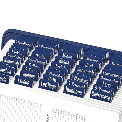 EssexWares - Delfter blaue Bibelreiter für Altes und Neues Testament, 80 Großdruck-Tabs für Bibelstudium, wasserabweisende und langlebige Index-Tabs für Frauen und Männer - 4,3 cm breit EssexWares - Delfter blaue Bibelreiter für Altes und Neues Testament, 80 Großdruck-Tabs für Bibelstudium, wasserabweisende und langlebige Index-Tabs für Frauen und Männer - 4,3 cm breit von Essex Wares