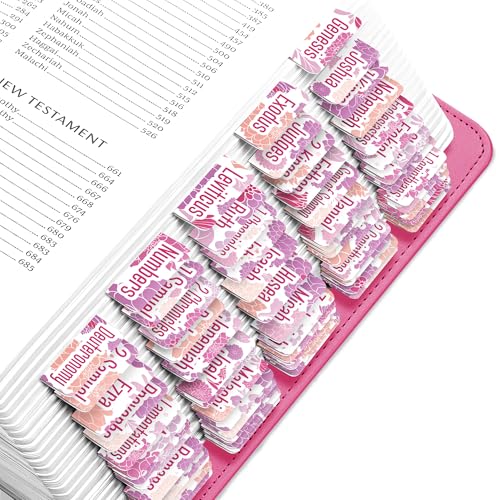 EssexWares - Lila & Rosa Dahlien Blume Bibelreiter für Altes und Neues Testament, 80 Großdruck-Tabs für Bibelstudium, Wasserabweisende und langlebige Bibelindex-Tabs für Frauen und Männer - 4,3 cm EssexWares - Lila & Rosa Dahlien Blume Bibelreiter für Altes und Neues Testament, 80 Großdruck-Tabs für Bibelstudium, Wasserabweisende und langlebige Bibelindex-Tabs für Frauen und Männer - 4,3 cm von Essex Wares