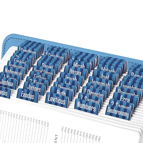 EssexWares - Navy Blue Stripes Bibelreiter für Altes und Neues Testament, 80 große Druck-Tabs für Bibelstudium, wasserabweisende und langlebige Index-Tabs für Frauen und Männer - 4,3 cm breit EssexWares - Navy Blue Stripes Bibelreiter für Altes und Neues Testament, 80 große Druck-Tabs für Bibelstudium, wasserabweisende und langlebige Index-Tabs für Frauen und Männer - 4,3 cm breit von Essex Wares