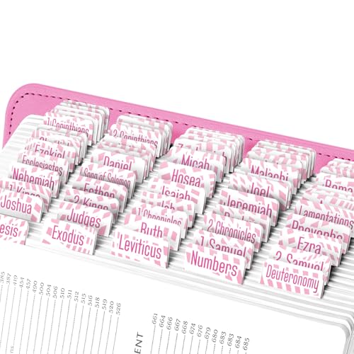 EssexWares - Pink Illusions Bibelreiter für Altes und Neues Testament, 80 große Druck-Tabs für Bibelstudium, wasserabweisende und langlebige Bibelregister für Frauen und Männer - 4,3 cm breit EssexWares - Pink Illusions Bibelreiter für Altes und Neues Testament, 80 große Druck-Tabs für Bibelstudium, wasserabweisende und langlebige Bibelregister für Frauen und Männer - 4,3 cm breit von Essex Wares