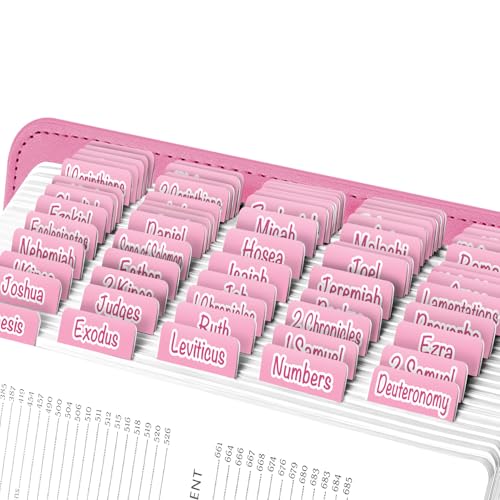 EssexWares - Rosa Bibelreiter für Altes und Neues Testament, 80 große Druck-Tabs für Bibelstudium, wasserabweisende und langlebige Bibelregister für Frauen und Männer - 4,3 cm breit EssexWares - Rosa Bibelreiter für Altes und Neues Testament, 80 große Druck-Tabs für Bibelstudium, wasserabweisende und langlebige Bibelregister für Frauen und Männer - 4,3 cm breit von Essex Wares