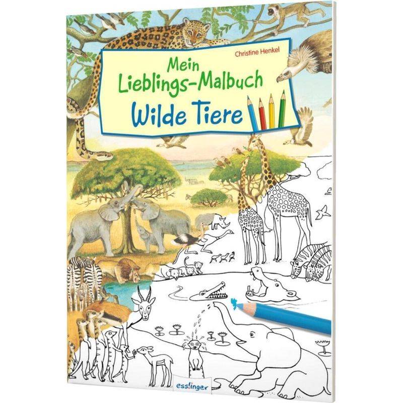 Mein Lieblings-Malbuch - Wilde Tiere, Kartoniert (TB) von Esslinger in der Thienemann-Esslinger Verlag GmbH