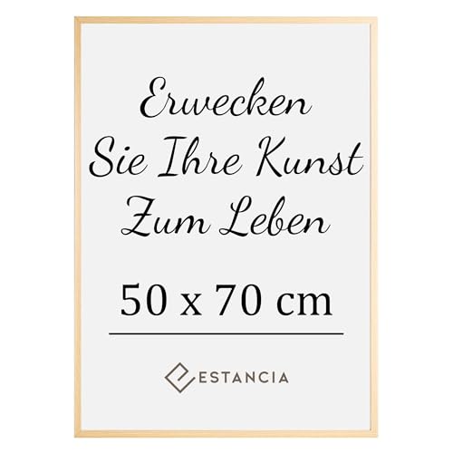 Estancia Eiche Holz Bilderrahmen 50x70 cm mit Bruchsicherem Plexi-Glas | Moderner Portraitrahmen Holz | Rahmen 50x70 | Bilderrahmen 70x50 cm | Holzbilderrahmen von Estancia