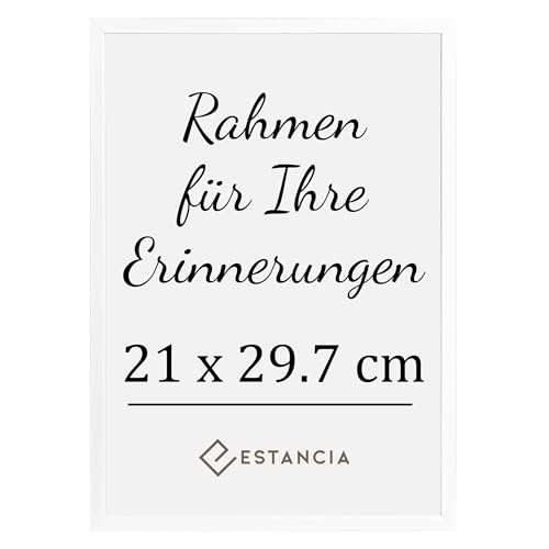 Estancia Weiß Holz Bilderrahmen 21x29.7 cm (A4) mit Bruchsicherem Acrylglas | Moderner Portraitrahmen Holz | Din A4 Bilderrahmen Weiß | Rahmen A4 Estancia Weiß Holz Bilderrahmen 21x29.7 cm (A4) mit Bruchsicherem Acrylglas | Moderner Portraitrahmen Holz | Din A4 Bilderrahmen Weiß | Rahmen A4 von Estancia