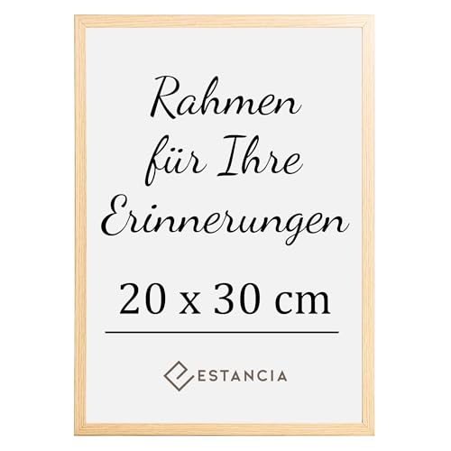 Estancia Eiche Bilderrahmen 20x30 cm mit Bruchsicherem Plexi-Glas| Bilderrahmen 30x20 cm | Eiche Bilderrahmen 20 x 30 Holz | Holzrahmen 20x30 cm | Eiche Rahmen 20x30 cm von Estancia