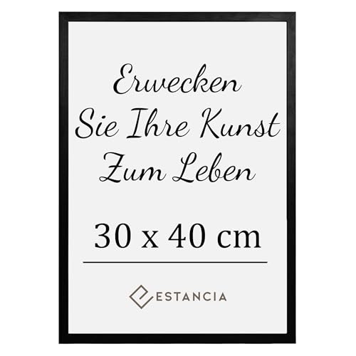 Estancia Schwarzer Holz Bilderrahmen 30x40 cm mit Bruchsicherem Acrylglas | Rahmen 30x40 cm | Bilderrahmen 30 x 40 cm | Schwarz Holzrahmen 40x30 cm Estancia Schwarzer Holz Bilderrahmen 30x40 cm mit Bruchsicherem Acrylglas | Rahmen 30x40 cm | Bilderrahmen 30 x 40 cm | Schwarz Holzrahmen 40x30 cm von Estancia