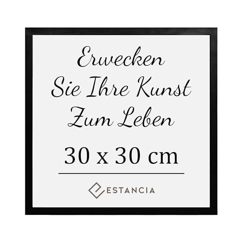 Estancia Schwarzer Holz Bilderrahmen 30x30 cm mit Bruchsicherem Acrylglas | Schwarz Holz Rahmen 30x30 cm | 30 x 30 cm Holzrahmen | Quadratischer Bilderrahmen 30 x 30 cm Estancia Schwarzer Holz Bilderrahmen 30x30 cm mit Bruchsicherem Acrylglas | Schwarz Holz Rahmen 30x30 cm | 30 x 30 cm Holzrahmen | Quadratischer Bilderrahmen 30 x 30 cm von Estancia