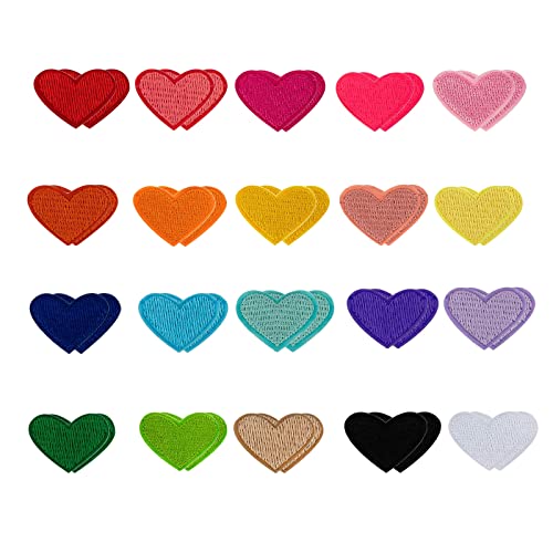 40 Stücke Herz Aufnäher zum Aufbügeln, Mini Aufnäher In Herzform, Mini Aufbügeln ügler Bügeleisen Patches Sticker, Applikation DIY Herz Muster für T-Shirt Jeans Kleidung Reparaturen Dekor 40 Stücke Herz Aufnäher zum Aufbügeln, Mini Aufnäher In Herzform, Mini Aufbügeln ügler Bügeleisen Patches Sticker, Applikation DIY Herz Muster für T-Shirt Jeans Kleidung Reparaturen Dekor von Esteopt