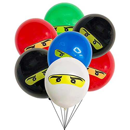 Esteopt 50 Stück Ninja-Luftballons, Ninja-Luftballons, Kindergeburtstag, bunte Dekoration, Partydekorationen für Jungen von Esteopt