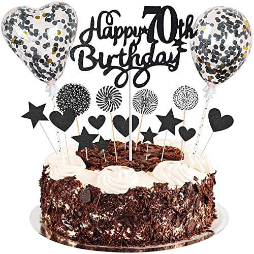 Happy70th Birthday Tortendeko 70 jahre junge mädchen Kuchen Deko70.Geburtstag Schwarz Tortendeko 70. Geburtstag junge Tortendeko Schwarz Mit Herz Stern Ballon Glitter Cake Topper für 70 Geburtstag Happy70th Birthday Tortendeko 70 jahre junge mädchen Kuchen Deko70.Geburtstag Schwarz Tortendeko 70. Geburtstag junge Tortendeko Schwarz Mit Herz Stern Ballon Glitter Cake Topper für 70 Geburtstag von Esteopt
