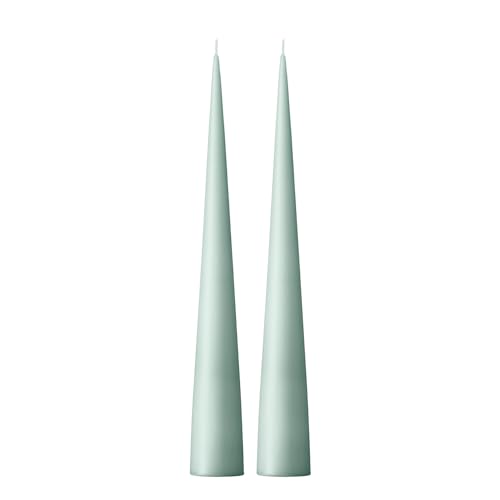 Ester & Erik Salbeigrün Kegelkerzen - 2er Set in Geschenkbox - 25 cm hohe Kegelkerzen mit Baumwolldocht - Hergestellt aus 100% parfümfreiem, geruchlosem reinem Paraffinwachs - 13+ Stunden Brenndauer Ester & Erik Salbeigrün Kegelkerzen - 2er Set in Geschenkbox - 25 cm hohe Kegelkerzen mit Baumwolldocht - Hergestellt aus 100% parfümfreiem, geruchlosem reinem Paraffinwachs - 13+ Stunden Brenndauer von Ester & Erik
