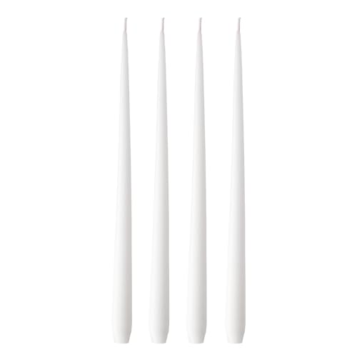 Ester & Erik Weiße Tafelkerzen – 4er-Set in Geschenkbox – 32 cm hohe Spitzkerzen mit Baumwolldocht – aus 100% parfümfreiem, geruchlosem reinem Paraffinwachs – 8+ Stunden Brenndauer Ester & Erik Weiße Tafelkerzen – 4er-Set in Geschenkbox – 32 cm hohe Spitzkerzen mit Baumwolldocht – aus 100% parfümfreiem, geruchlosem reinem Paraffinwachs – 8+ Stunden Brenndauer von Ester & Erik