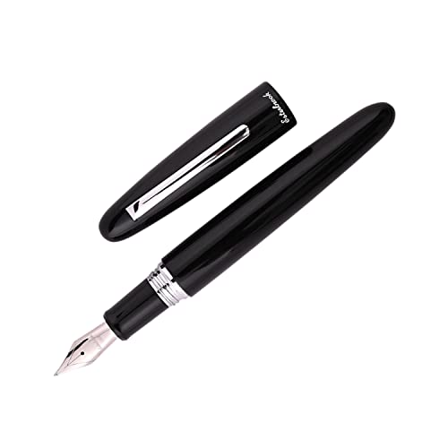 Esterbrook E116 Estie Ebony Oversized Füllfederhalter aus Acryl mit verchromten Beschlägen Federstärke Medium schwarz Esterbrook E116 Estie Ebony Oversized Füllfederhalter aus Acryl mit verchromten Beschlägen Federstärke Medium schwarz von Esterbrook