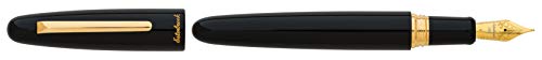 Esterbrook Füllfederhalter aus der Serie „Estie Ebony Oversized“ und aus Acryl mit verchromten Beschlägen mit einer Federstärke Breit (B), E176-B, Schwarz, 133,8 mm Länge von Esterbrook