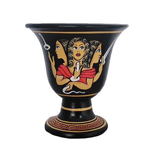 Pythagoras Fair Cup handbemalt mit hektischer griechischer Göttin der Magie, Hexerei und Zauberei von Estia Creations