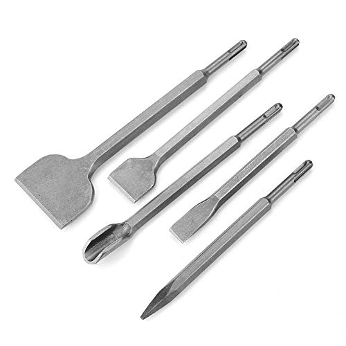 5tlg SDS Plus Meißel Satz, Bohrhammer Flachmeißel aus Spitzmeißel Flachmeißeln Fliesenmeißel usw, Hochwertiges von Estink