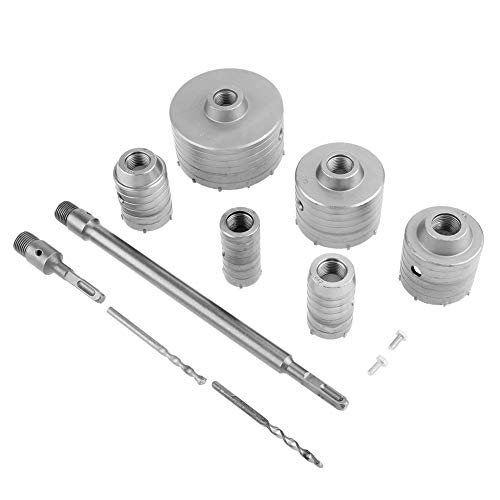 Bohrkrone, 10 Stück, Beton aus Wolframcarbid, Krone Säge Säge, Bohrkrone, Durchmesser 35 mm, 40 mm, 50 mm, 65 mm, 80 mm, 110 mm, Adapter SDS 110 mm, 350 mm Bohrkrone, 10 Stück, Beton aus Wolframcarbid, Krone Säge Säge, Bohrkrone, Durchmesser 35 mm, 40 mm, 50 mm, 65 mm, 80 mm, 110 mm, Adapter SDS 110 mm, 350 mm von Estink