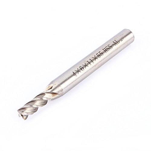 Estink HSS Schaftfräser, CNC Zylinderschaft Schaftfräser 4/6 / 8/10 / 12mm Mill Cutter, für CNC-Datenverarbeitungszentren, geschnitzte (4mm) von Estink