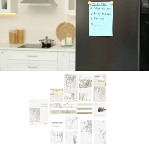 Estink 45 Blätter Leichter Schattenmotivkleber Aufkleber für DIY Scrapbook Personalisierte Zeitschriften (Grün zurückblicken) von Estink