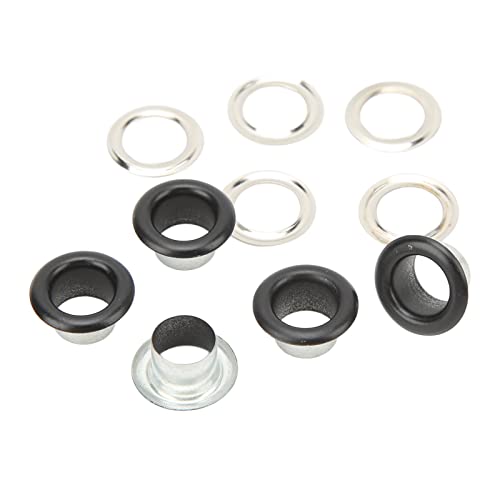 Estink 500 Sätze Vielseitig Eisenkupfer -Grommets Izeletts Wascher Ringe Kit für DIY -Kunsthandwerksprojekte, für Kleidungszubehörschuhe Lederhandwerk, Metall Öten Set (Matt-schwarz) von Estink