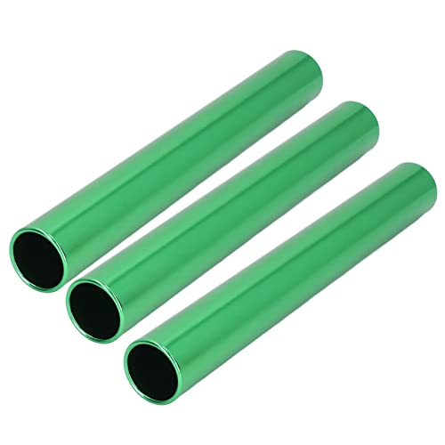 Estink Aluminiumlegierung Relais -Stabset von 3 3, Auffällige Hohldesign für Relay -Rennen, Angemessene Größe für Verschiedene Altersgruppen (GREEN) von Estink