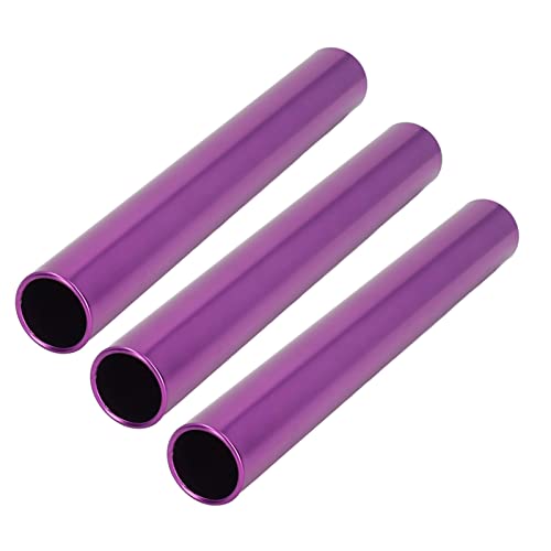 Estink Aluminiumlegierung Relais -Stabset von 3 3, Auffällige Hohldesign für Relay -Rennen, Angemessene Größe für Verschiedene Altersgruppen (violett) von Estink