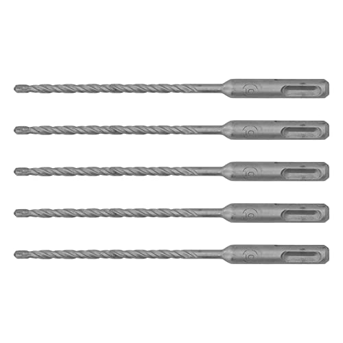 Estink Betonbohrerbits 2 Flötenkarbidspitze für Ziegel, Blöcke, Steine ​​hohe Härte 40cr Material für Bauarbeiter 5 Stk 160 Mm Länge (5 mm) von Estink