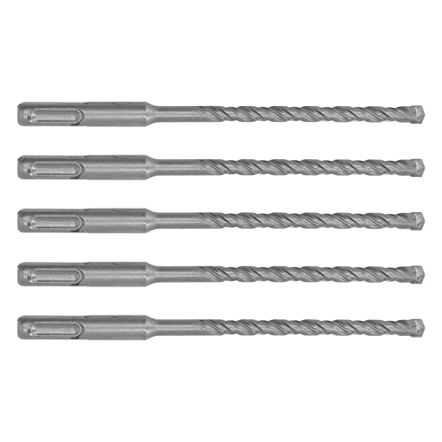 Estink Betonbohrerbits 2 Flötenkarbidspitze für Ziegel, Blöcke, Steine ​​hohe Härte 40cr Material für Bauarbeiter 5 Stk 160 Mm Länge (7mm) von Estink