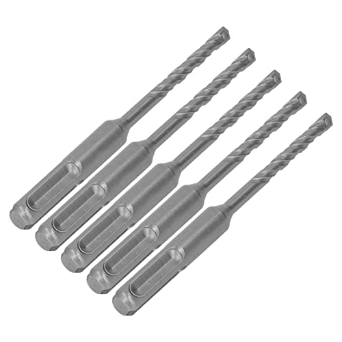 Estink Carbid -Tipp -Bohrer Bit 5pcs Cooler Betonhammer Bit Spiral 2 Flöten Einflussbohrmaschine für Ziegelstein, Geeignet für Industrie und Projekte (5 mm) von Estink