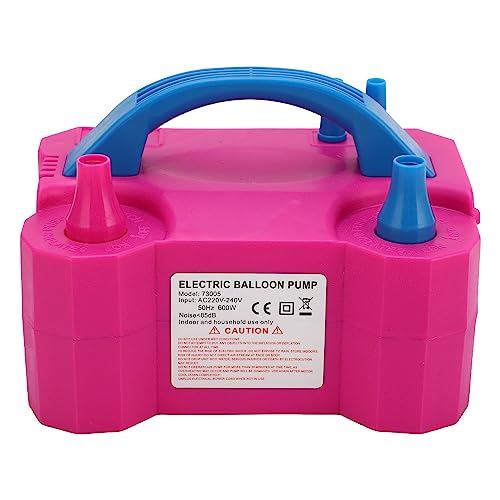 Estink Dual Düse Elektrische Luftballonpumpe Schneller Inflatormaschine Leichte Arbeitsersparnis Rose Rot (EU-Stecker 220-240 V, 20-55 ℃, Standard 42 ° C) von Estink