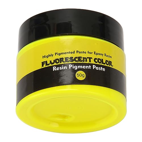 Estink Epoxidpigment Fluoreszierende Farbe Easy Operation für Epoxidharz -Handwerk DIY MACHEN Harzfarbe Paste für Harzformen (fluoreszierendes Gelb) von Estink