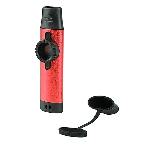 Estink Exquisites Aluminium Kazoo mit Verstellbarem Ton für Musiker, Leicht und Leicht zu Spielen für Anfänger (Rot) von Estink