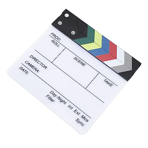 Estink Film Clapper Board Collection Präsentieren Acrylhölzernklatschbrettfoto -Requisite für Dekoration (20 x 19,5 cm / 7,87 x 7,68 Zoll) von Estink
