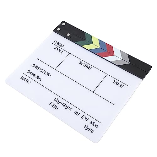 Estink Film Clapper Board Collection Präsentieren Acrylhölzernklatschbrettfoto -Requisite für Dekoration (30 x 27 cm) von Estink