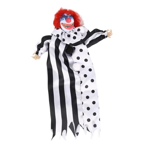 Estink Halloween Scary Eerie Clown Puppenhängedekoration für Horror-Themenaktivitäten Nicht Gewebter Stoffmaterial für Halloween-Party (25 * 15 cm) von Estink