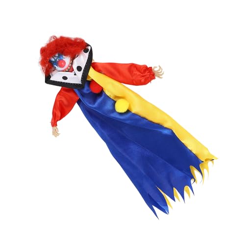 Estink Halloween Scary Eerie Clown Puppenhängedekoration für Horror-Themenaktivitäten Nicht Gewebter Stoffmaterial für Halloween-Party (25 * 15 cm) von Estink