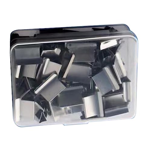 Estink Handheld -Metall -Pusher Nachfüllclips für Einfache Dateiorganisation, 50 Clips für Schreibweiche Fixierung Testpapiere Buch (50 Stück Nachfüllklammern) von Estink