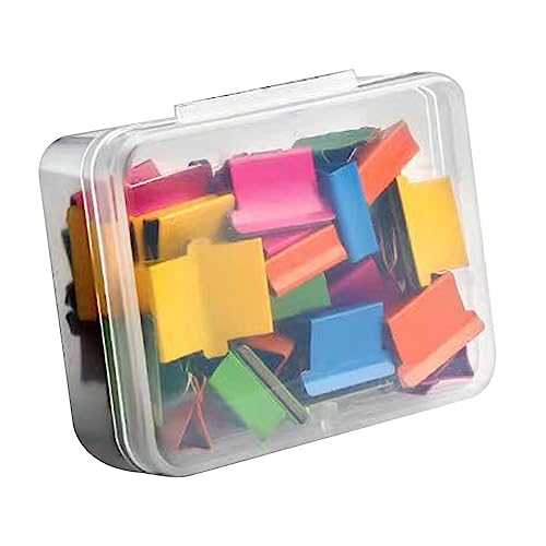 Estink Handheld -Metall -Pusher Nachfüllclips für Einfache Dateiorganisation, 50 Clips für Schreibweiche Fixierung Testpapiere Buch (50 Stück bunte Nachfüllklammern) von Estink