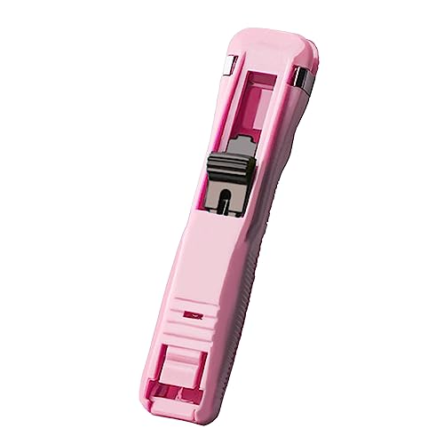 Estink Handheld -Papierclip -Dispenser Multifunktionales Zeitsparen für den Haltbaren Klemme Hefter für Student Testpapiere, Leichtes und Kleines, Hochwertiges Kunststoffmaterial (Rosenate) von Estink