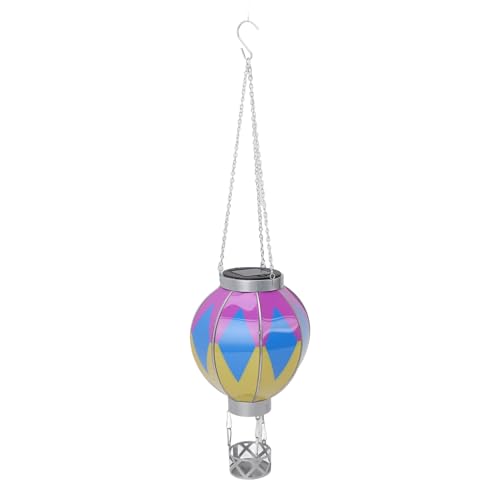 Estink Hanging Air Ballon Solar Laternen Einfache Installationslampe für Picknicks Im Freien Aktivitäten Eisen (Große Größe) von Estink