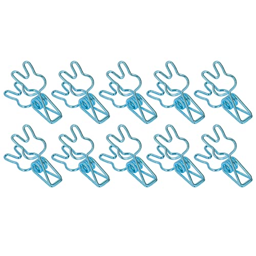 Estink Kleine Hasenbindemittel Clips Langable Hohlausklemmclips für die Unterlagenorganisation für Schulbedarf (BLUE) von Estink
