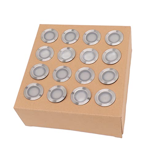 Estink LED Deck Light Kit Edelstahl PC IP67 Wasserdicht in Gemahlener Lampe für die Gartenharten -Treppe Einfacher Installation für Verschiedene Außenbereiche (EU-Stecker) von Estink