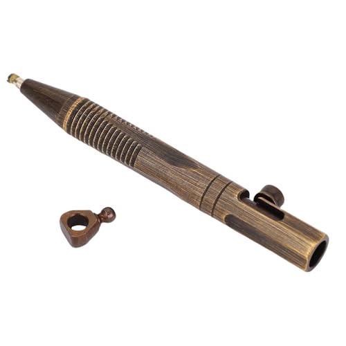 Estink Mini Compact Messing Kugelschreiber mit Schlüsselbund, Abnehmbarer Schnellveröffentlichungsstift für Büro und Reisen (Vintage-Schwarz) von Estink